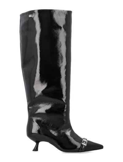 Ganni Eyelets Slouchy High Shaft Boot