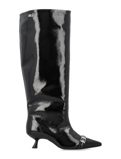 GANNI GANNI EYELETS SLOUCHY HIGH SHAFT BOOT