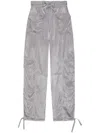 Ganni High-waist Tapered-leg Trousers In Frost Gray