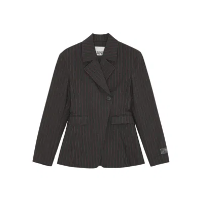 Ganni Fabric Jackets In Black
