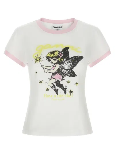 Ganni 'fairy' T-shirt In White