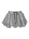Ganni Vichy Pattern Balloon Miniskirt In Multi