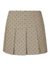 Ganni Flock Check Suiting Mini Skirt