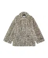 Ganni Faux-fur Jacket In Nude
