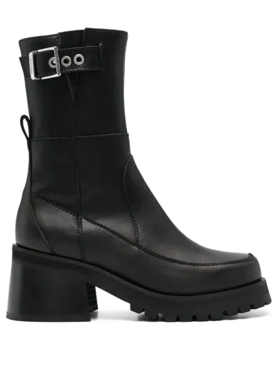GANNI 70MM FAUX-LEATHER BOOTS