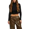 GANNI FAUX LEATHER TROUSERS