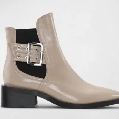 Ganni Feminine Recycled Buckle Chelsea Booties In Brown