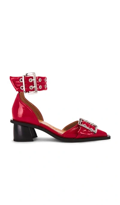GANNI FEMININE BUCKLE OPEN CUT PUMP