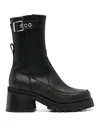 Ganni Woman Ankle Boots Black Size 8 Textile Fibers In Black
