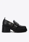 Ganni Loafers With Platform And Buckle In Black