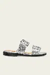 Ganni Sandal With Buckle In Metallic