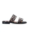 Ganni Patterned Recycled Polyester Polyurethane Flat Shoes In Animal Print