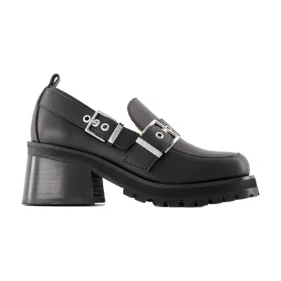 Ganni Feminine Loafers In Black