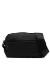 Ganni Festival Logo-patch Crossbody Bag In Black