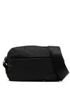 Ganni Festival Logo-patch Crossbody Bag In Black