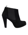 Ganni Fiona Chelsea Ankle Boots In Black Suede In Black
