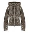 Ganni Fitted Organic Cotton Animal Print Hoodie In Animal Print
