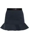 Ganni Navy Heavy Fleece Miniskirt In Blau