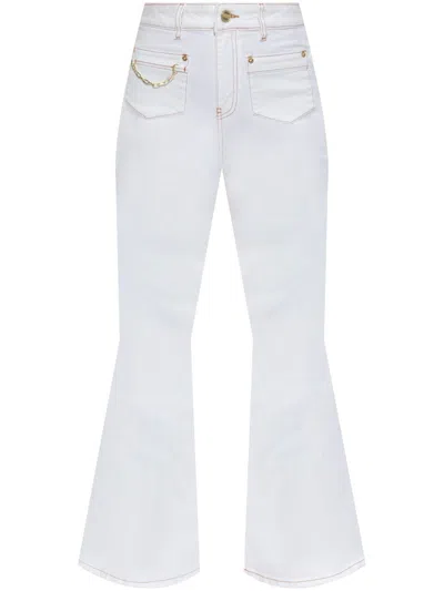 Ganni Jeans Boot-cut - Blanco In Gray