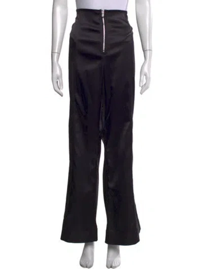 Pre-owned Ganni Flared Pants In Black