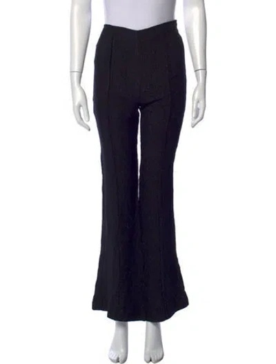Pre-owned Ganni Flared Pants In Black