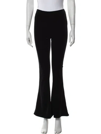 Pre-owned Ganni Flared Pants In Black