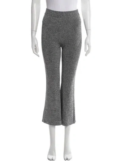 Pre-owned Ganni Flared Pants In Gray