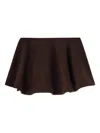 Ganni Flared Skirt In Brown