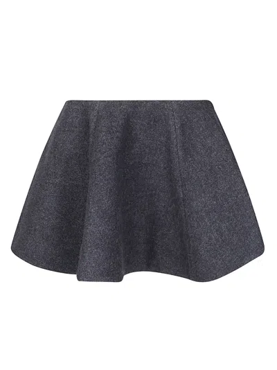 Ganni Flared Skirt In Gray