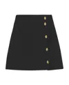 Ganni Flared Tailored Skirt In Black