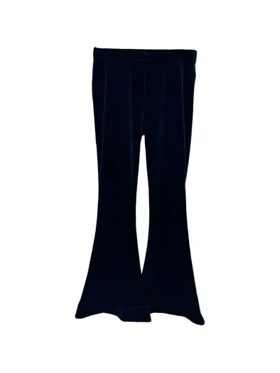 Pre-owned Ganni Flared Trousers In Blue