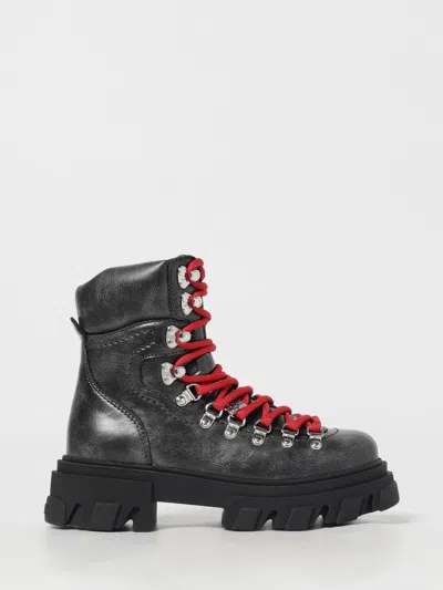 Ganni Hiking Boot In Black