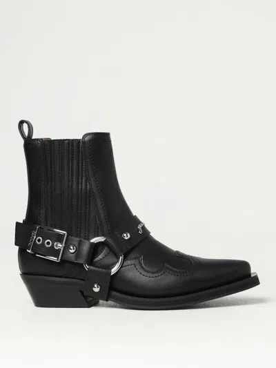 GANNI FLAT ANKLE BOOTS GANNI WOMAN COLOR BLACK,G24265002