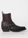 Ganni Chelsea Western Boots In Braun
