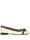 Ganni Ballerine Con Fiocco E Occhielli Ballerinas In White