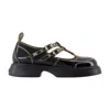 Ganni Flat In Black
