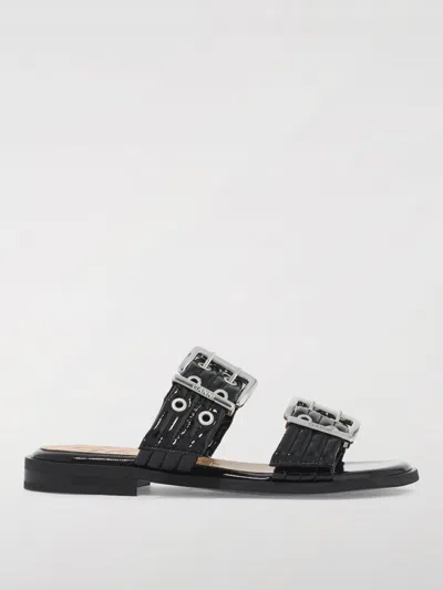 GANNI FLAT SANDALS GANNI WOMAN COLOR BLACK,G18689002