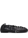 Ganni Women Oleatex Ballerina Flats In Black
