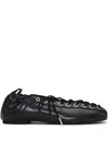 Ganni Women Oleatex Ballerina Flats In Black