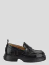 Ganni Butterfly Logo Loafer Shoes In Black