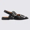 Ganni Buckle Ballerinas In Multi