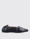 Ganni Ballerina With Buckle Strap In Black