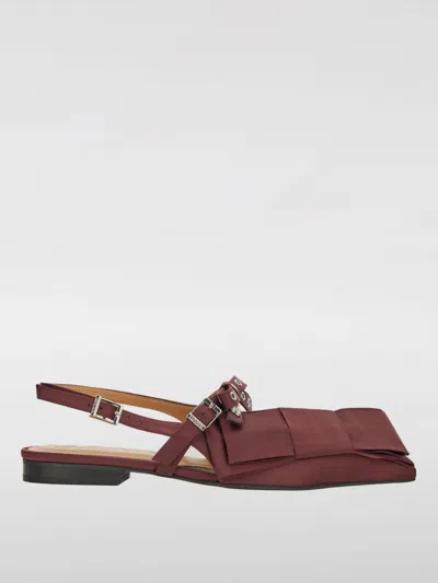 GANNI BALLET FLATS GANNI WOMAN COLOR BURGUNDY,H11010050