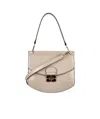Ganni Apo-g Patent Small Bag In Nude