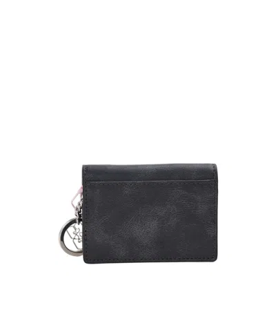 Ganni Flip-open Card Holder In Black