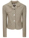 Ganni Flock Check Suiting Blazer