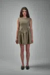 Ganni Flock Check Suiting Corset Mini Dress