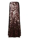 Ganni Sequinned Maxi Skirt In Brown