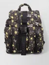 Ganni Floral Backpack Top Handle Adjustable Straps In Pattern