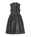 Ganni Womens Floral Jacquard Sleeveless Woven Midi Dress Black In Black